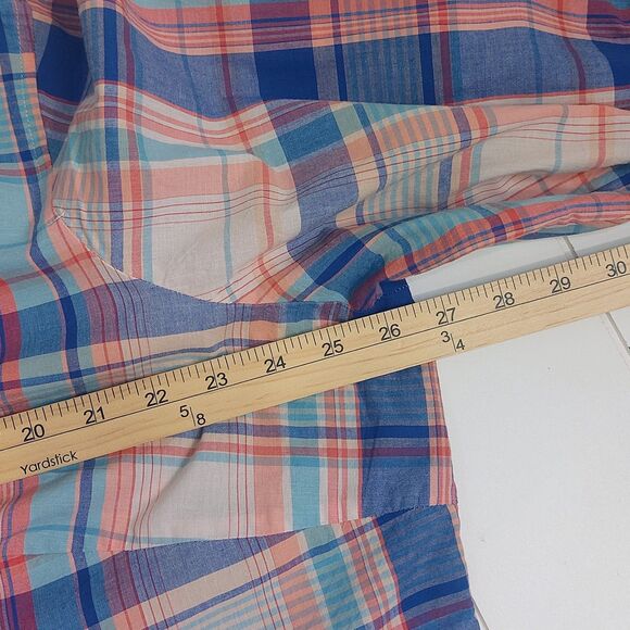 NEW Talbots Plaid Long Sleeve 100% Cotton Shirt Women's 22W Colorful Flip Cuff - Picture 7 of 8